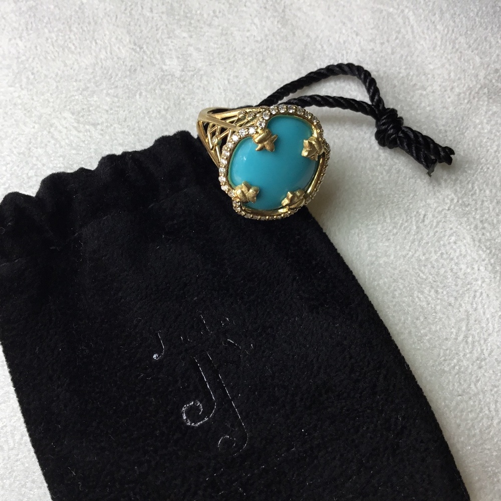 Jude Frances 18k Turquoise and Diamond Ring